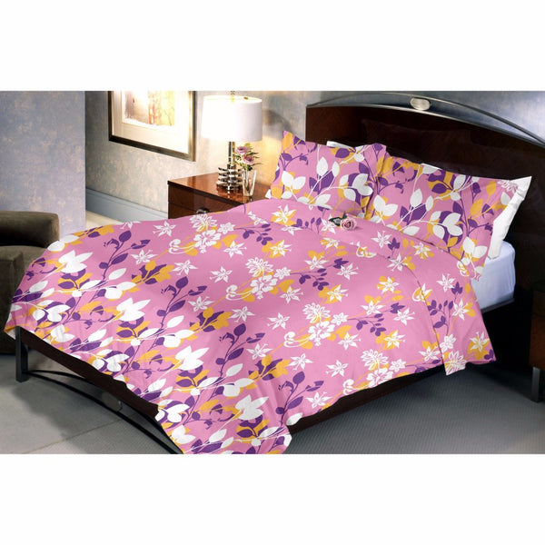 Plum Orchid Bed Sheet And Pillow Covers (Queen)