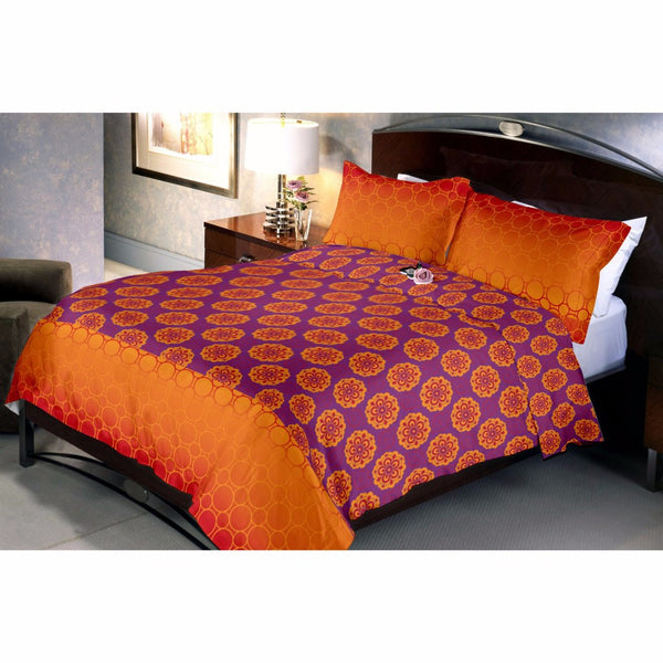 Dark Orgenta Bed Sheet And Pillow Covers (Queen)