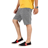 Black Checks Turnup Houndstooth Shorts