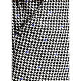 Black Checks Turnup Houndstooth Shorts