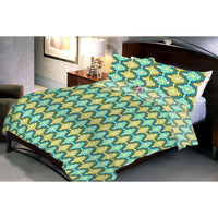 Green Zeugen Queen Size Bedsheet With 2 Pillow Cover