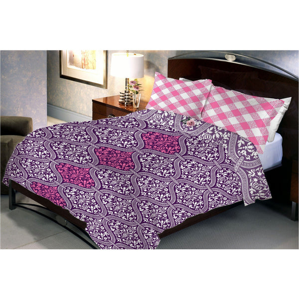 Rebecca Purple Bed Sheet With 2 Pillow Cover