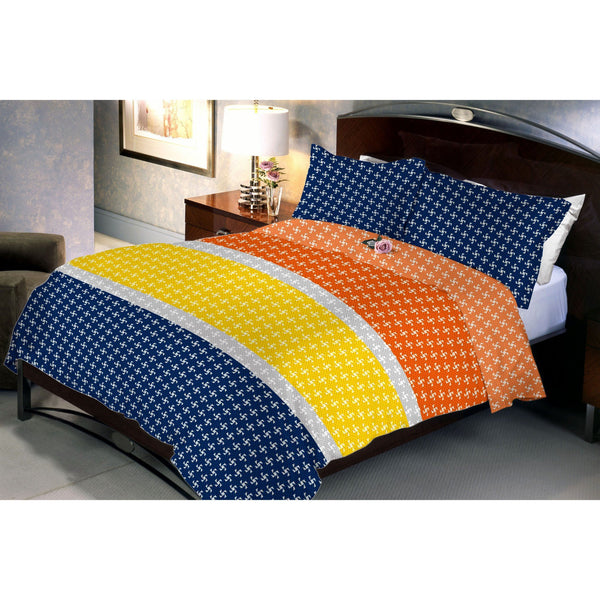 Safelblue Cotton Queen Size Bedsheet With 2 Pillow Cover